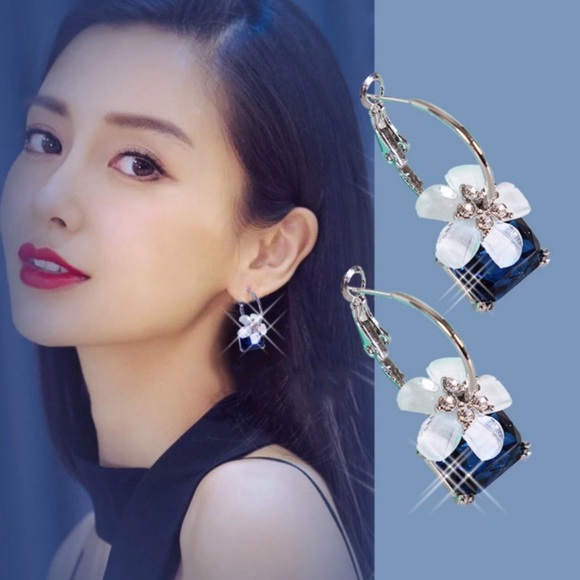 Jewelry - Blue crystal fashion earrings